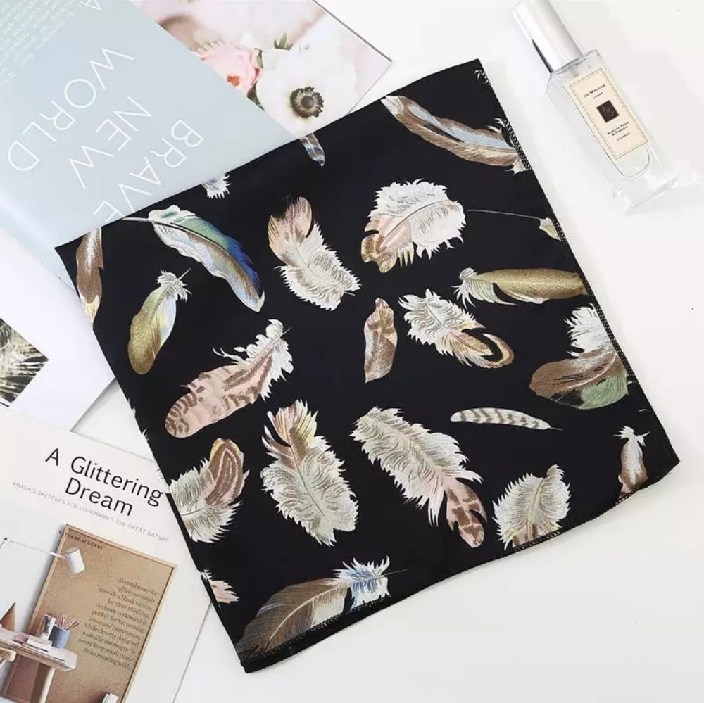Soft Silky Square Scarf for Bag Head Neck Hair